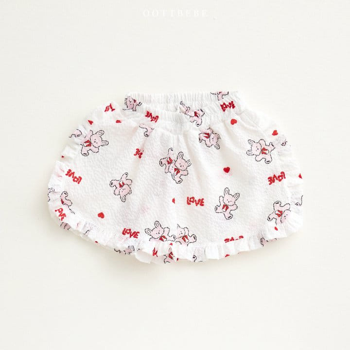 Oott Bebe - Korean Children Fashion - #discoveringself - Love Rabbit Frill Shorts - 2