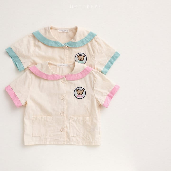 Oott Bebe - Korean Children Fashion - #fashionkids - Oott Marine Top Bottom Set - 7