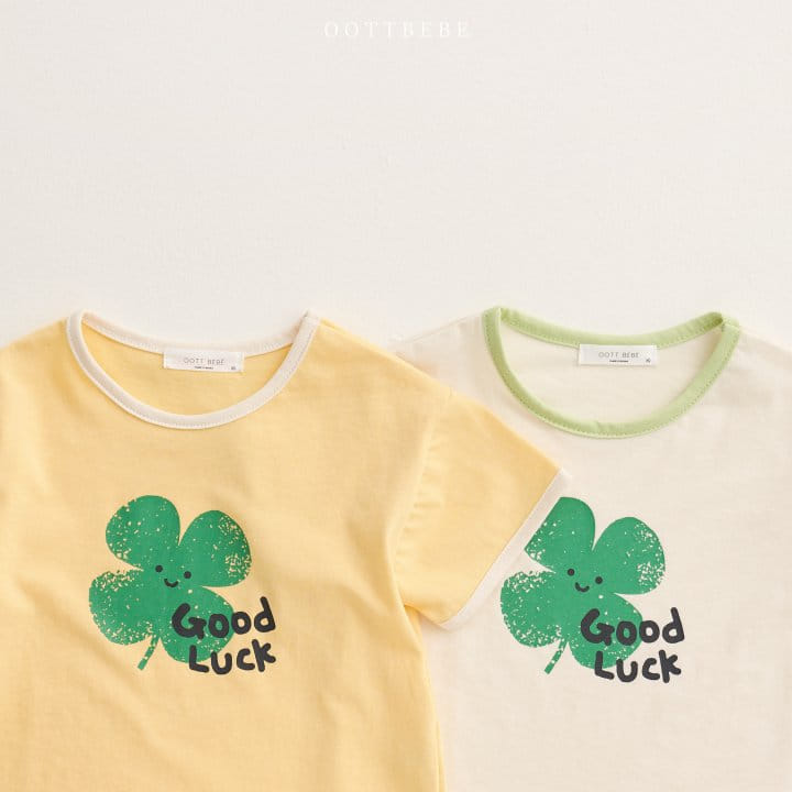 Oott Bebe - Korean Children Fashion - #discoveringself - Good Luck Piping Tee - 4