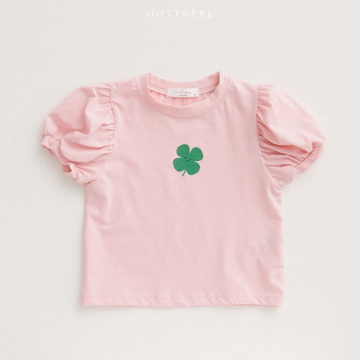 Oott Bebe - Korean Children Fashion - #fashionkids - Clover Puff Tee - 3