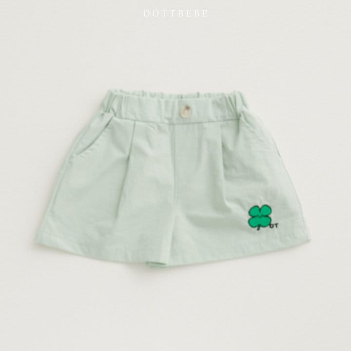 Oott Bebe - Korean Children Fashion - #kidsshorts - Clover Half Pants - 3