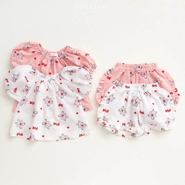 Oott Bebe - Korean Children Fashion - #fashionkids - Love Rabbit Frill Shorts - 4