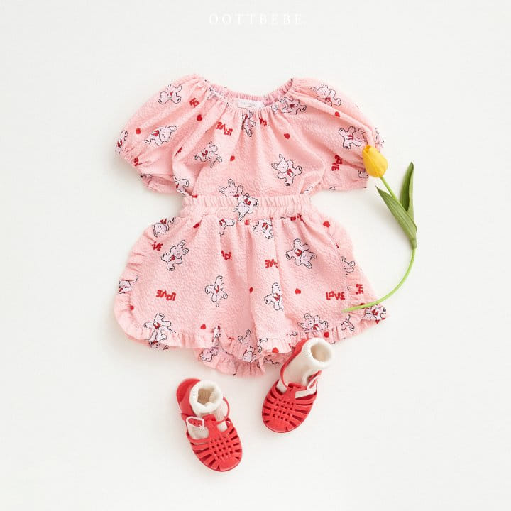 Oott Bebe - Korean Children Fashion - #kidzfashiontrend - Love Rabbit Frill Shorts - 6