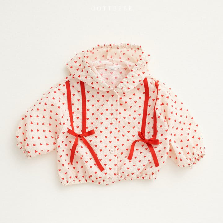 Oott Bebe - Korean Children Fashion - #kidzfashiontrend - Heart Hoody Jumper - 2