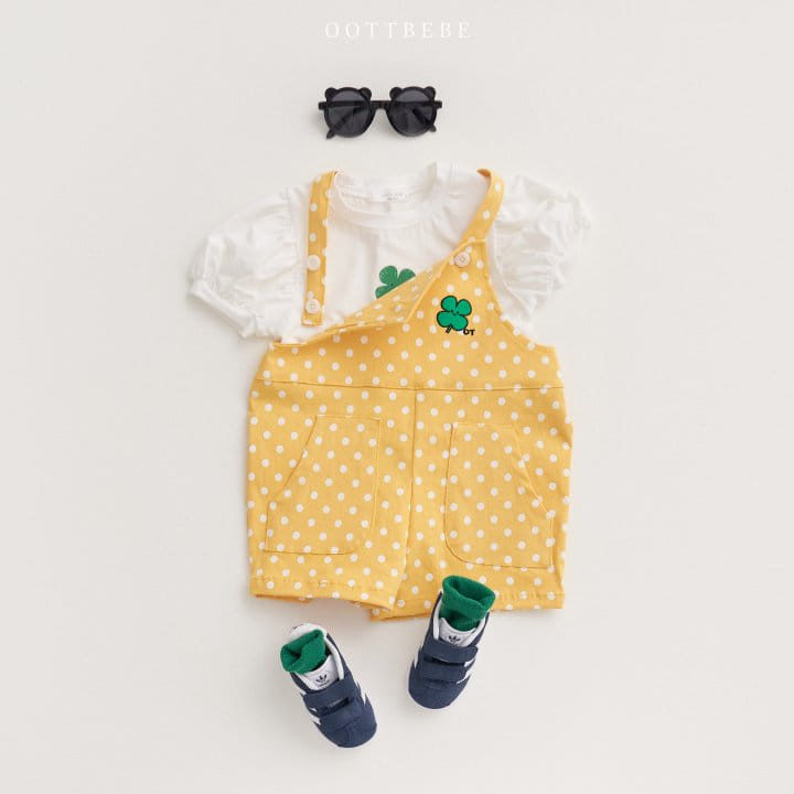 Oott Bebe - Korean Children Fashion - #littlefashionista - Good Luck Overalls - 10