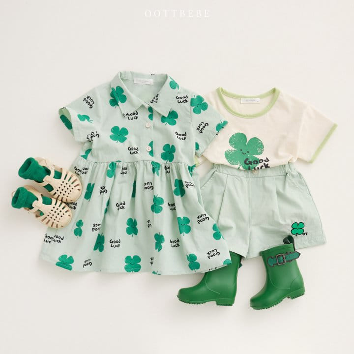 Oott Bebe - Korean Children Fashion - #magicofchildhood - Good Luck Piping Tee - 10