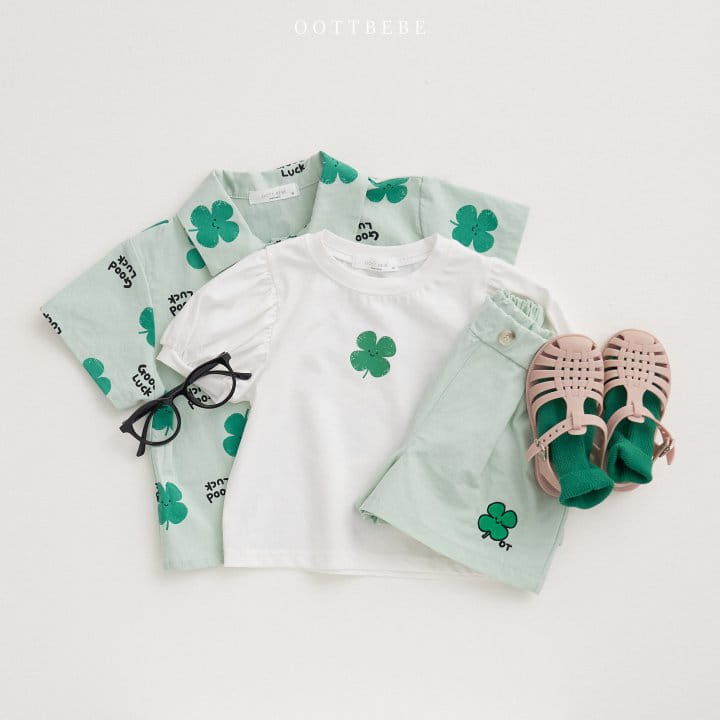 Oott Bebe - Korean Children Fashion - #magicofchildhood - Clover Puff Tee - 9