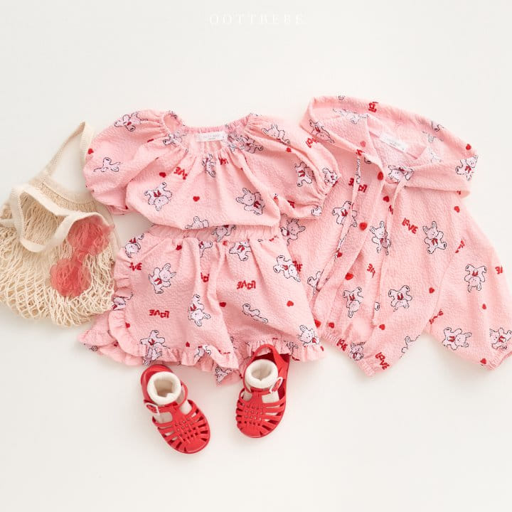 Oott Bebe - Korean Children Fashion - #magicofchildhood - Love Rabbit Blouse - 6