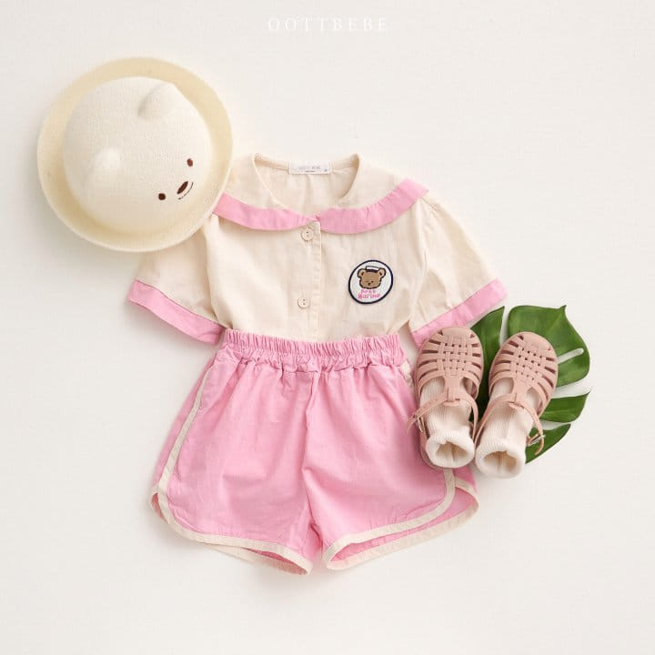 Oott Bebe - Korean Children Fashion - #stylishchildhood - Oott Marine Top Bottom Set - 2