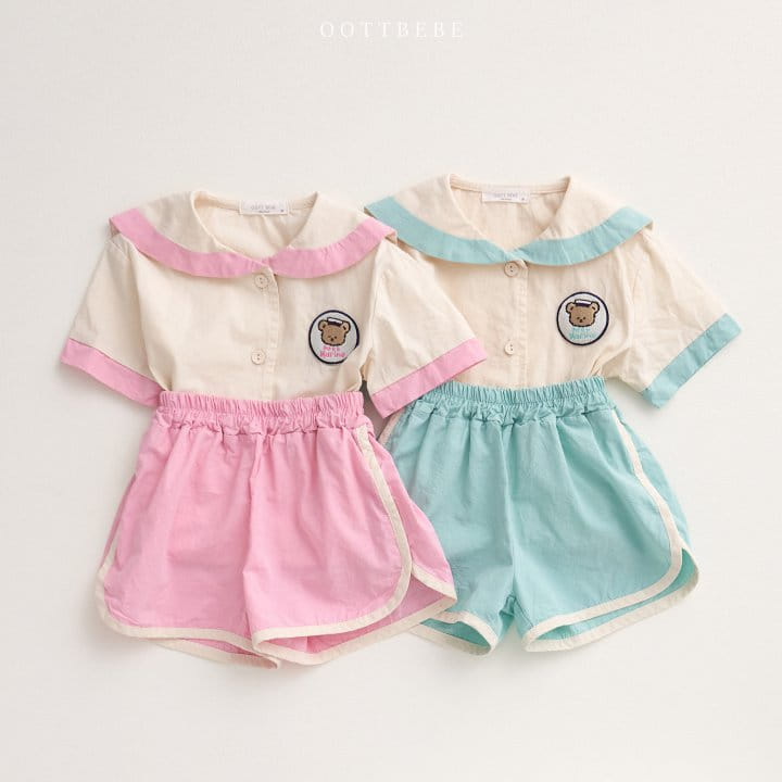 Oott Bebe - Korean Children Fashion - #toddlerclothing - Oott Marine Top Bottom Set