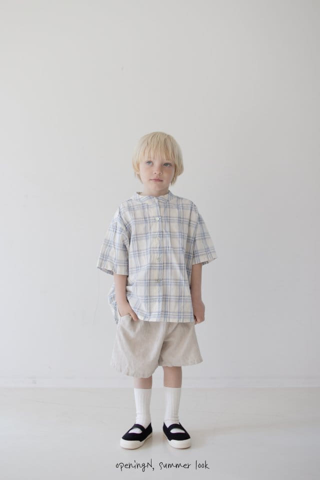 Opening & - Korean Children Fashion - #discoveringself - Lila Check Shirt - 9