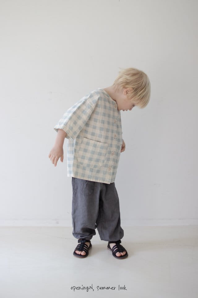 Opening & - Korean Children Fashion - #kidsshorts - Milky Check Cardigan