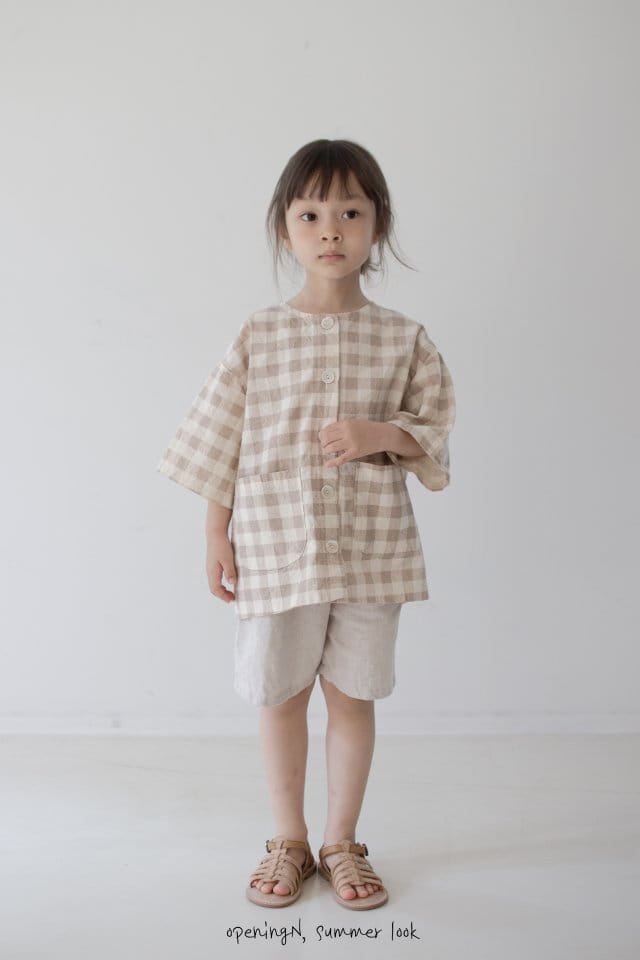 Opening & - Korean Children Fashion - #kidsstore - Milky Check Cardigan - 2