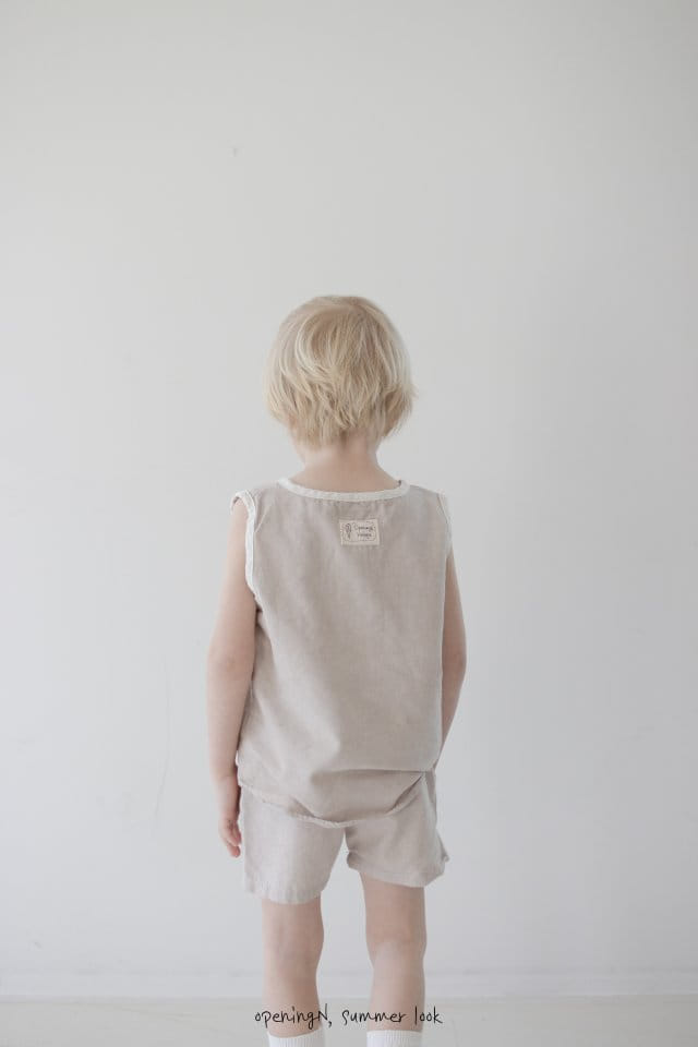 Opening & - Korean Children Fashion - #magicofchildhood - Tom Sleeveless Tee - 6