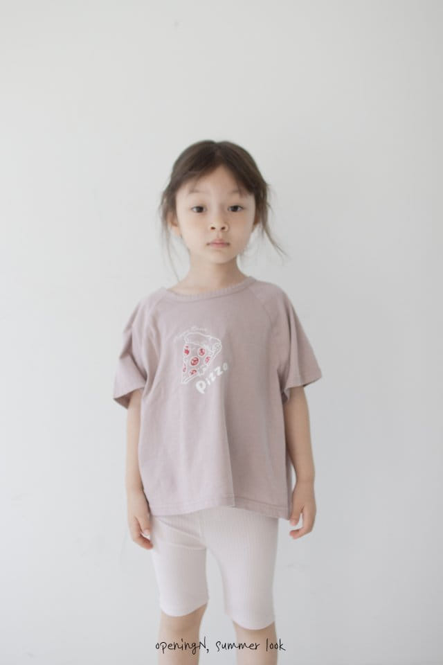 Opening & - Korean Children Fashion - #minifashionista - Pizza Tee - 9