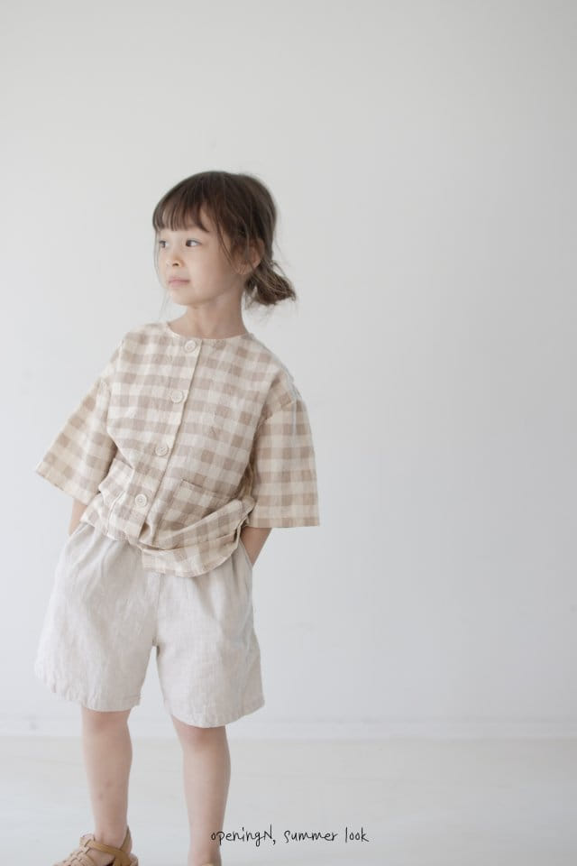 Opening & - Korean Children Fashion - #prettylittlegirls - Milky Check Cardigan - 8