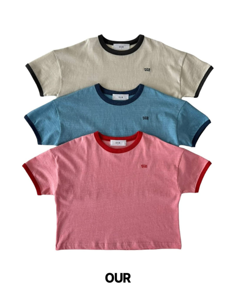 Our - Korean Children Fashion - #kidsshorts - Retro Color Tee - 2