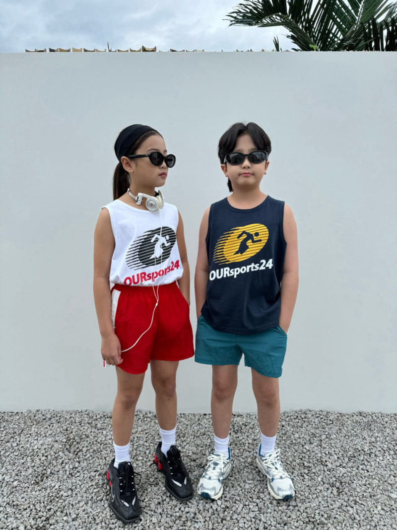 Our - Korean Children Fashion - #kidsshorts - Runner Sleeveless Tee - 7