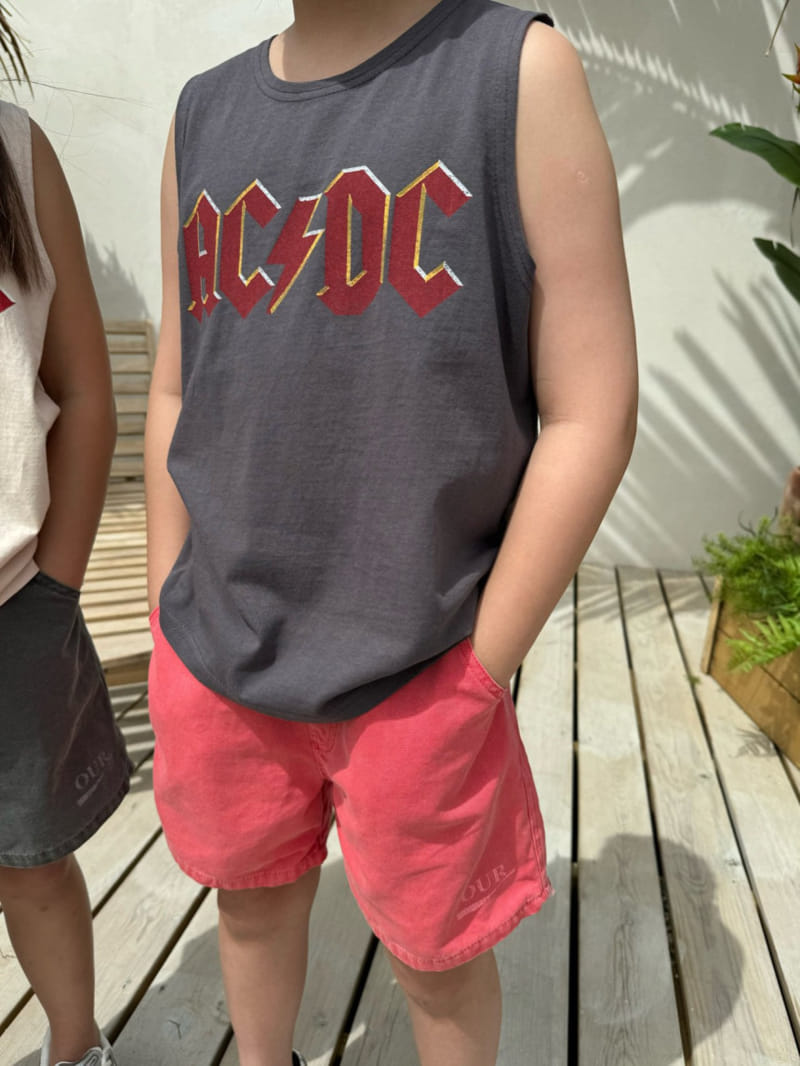 Our - Korean Children Fashion - #kidsshorts - ACDC Sleeveless Tee - 6