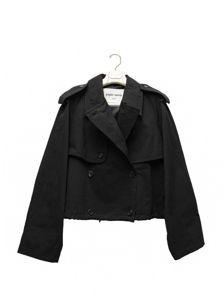 Paper Moon - Korean Women Fashion - #momslook - Oversized Cropped Trench Coat - 5