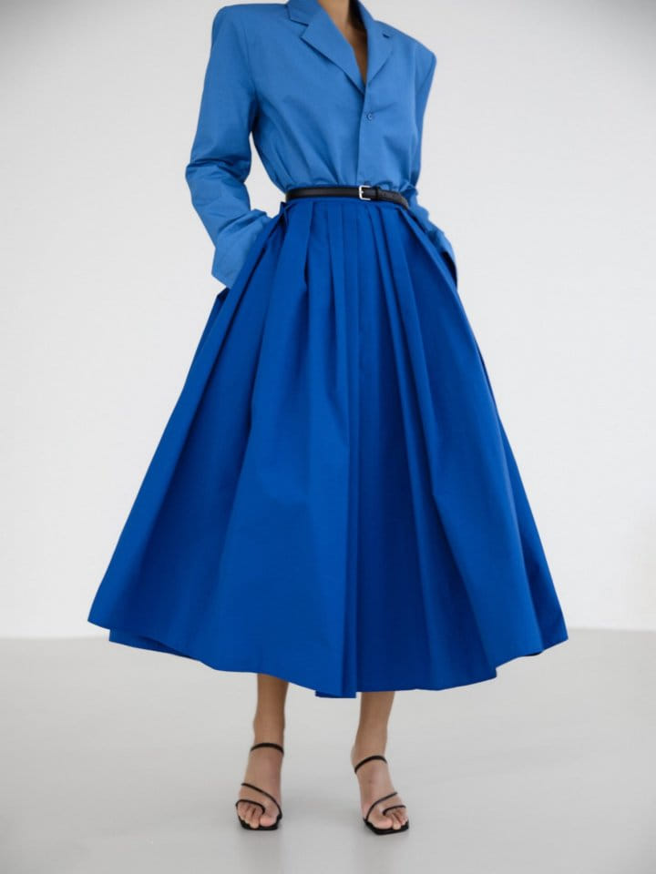 Paper Moon - Korean Women Fashion - #momslook - High Waist Pleated Detail Volume Flared Skirt - 7