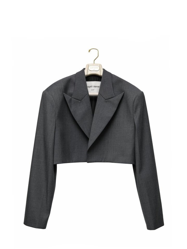 Paper Moon - Korean Women Fashion - #womensfashion - W Peaked Lapel Buttonless Cropped Blazer - 4