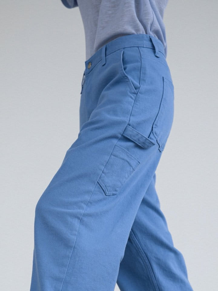 Paper Moon - Korean Women Fashion - #womensfashion - Pastel Color C Denim Carpenter Trousers