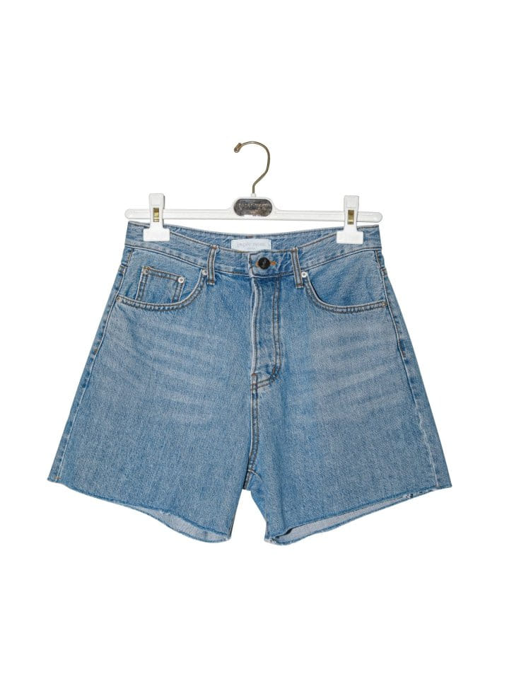 Paper Moon - Korean Women Fashion - #womensfashion - Cutted Detail Vintage Oversized Denim Shorts - 7