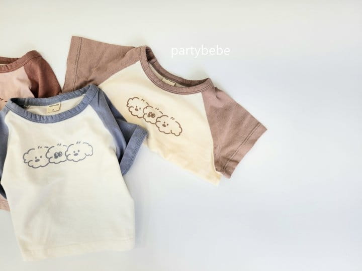 Party Kids - Korean Baby Fashion - #smilingbaby - Puppy Raglan Tee