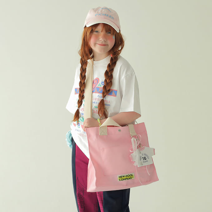 Peach-Cream - Korean Children Fashion - #kidzfashiontrend - Square Tote Bag