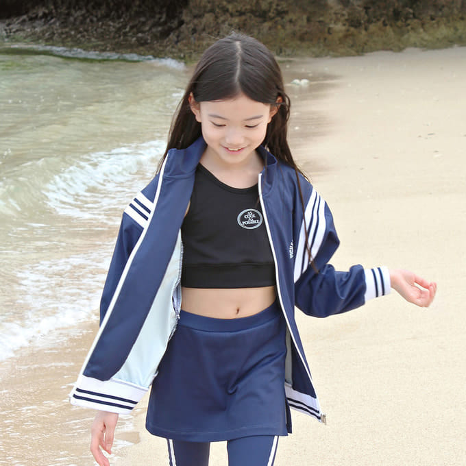 Peach-Cream - Korean Children Fashion - #minifashionista - Loose Fit Water Jacket