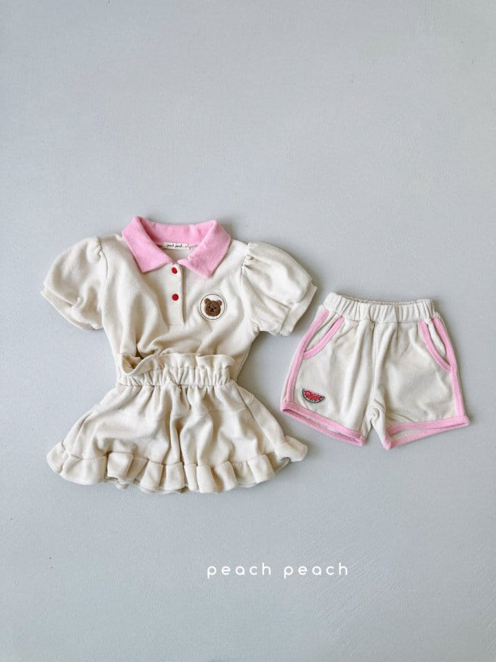 Peach peach - Korean Children Fashion - #childofig - Romi Collar Tee - 11