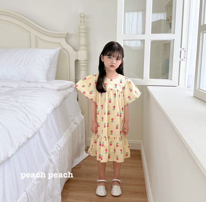 Peach peach - Korean Children Fashion - #childofig - Tulip One-Piece - 10