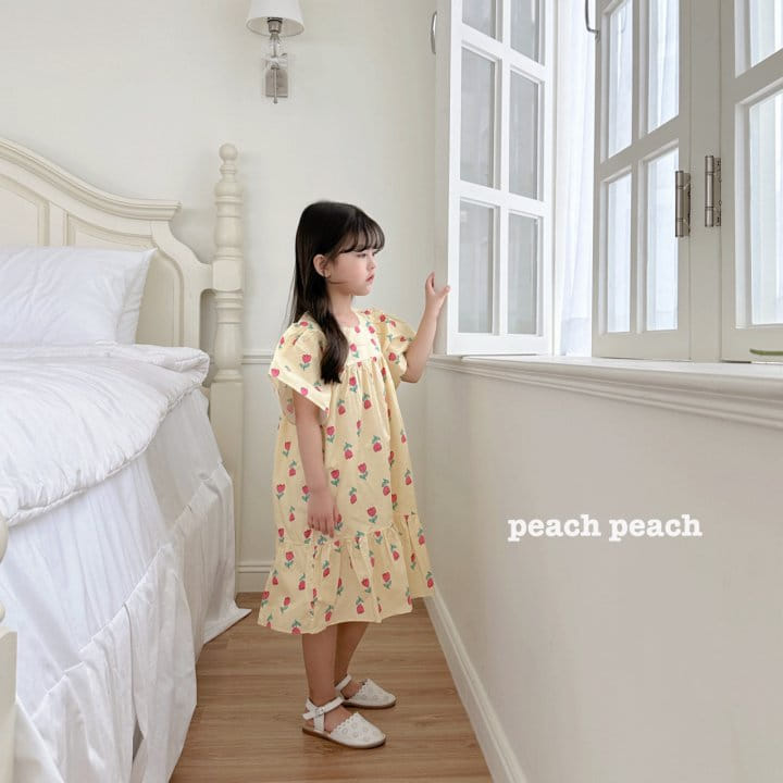 Peach peach - Korean Children Fashion - #childofig - Tulip One-Piece - 11