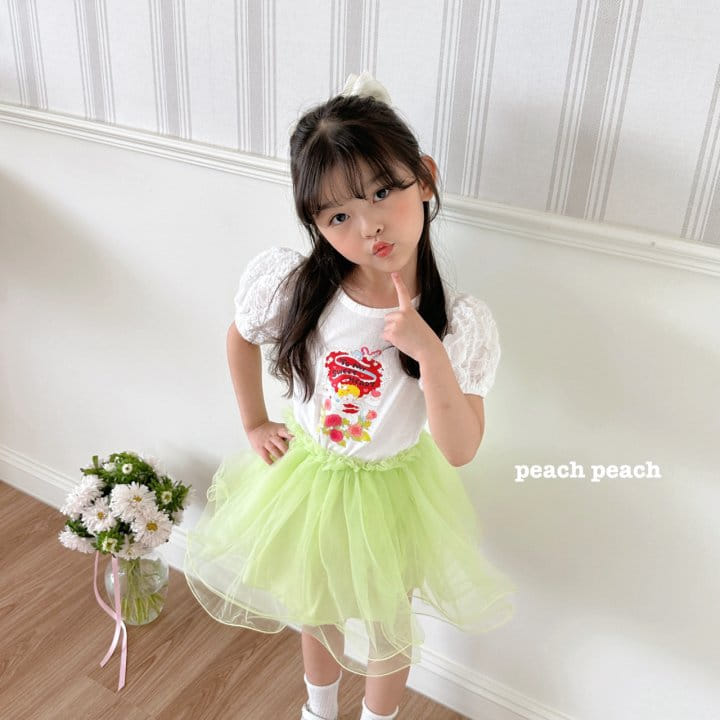 Peach peach - Korean Children Fashion - #childofig - Angel Tee - 5