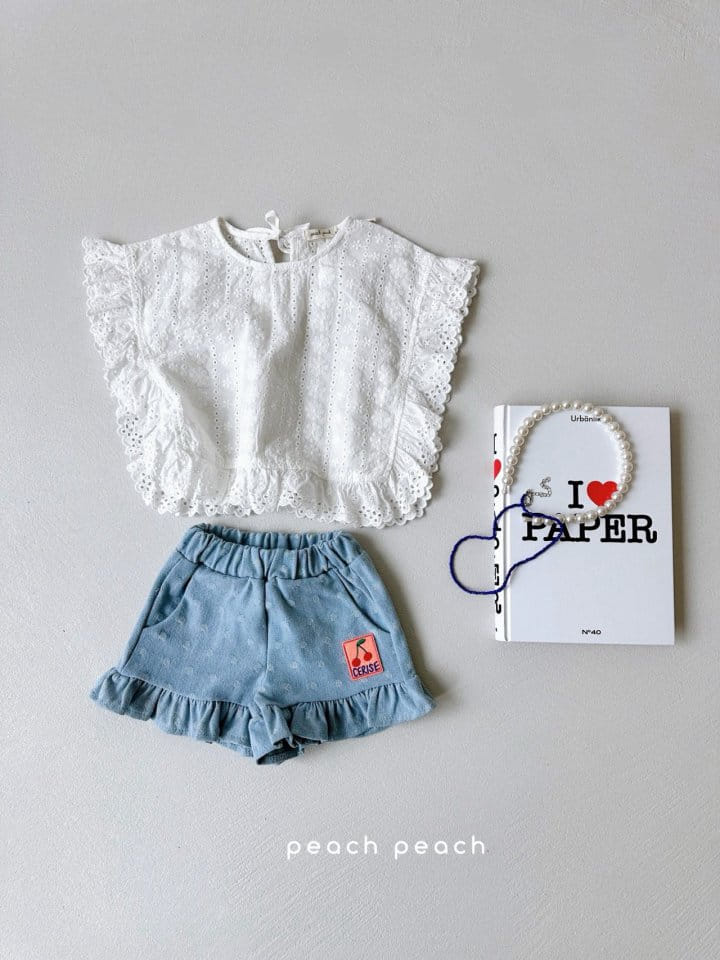 Peach peach - Korean Children Fashion - #discoveringself - Mozzi Denim Shorts - 7