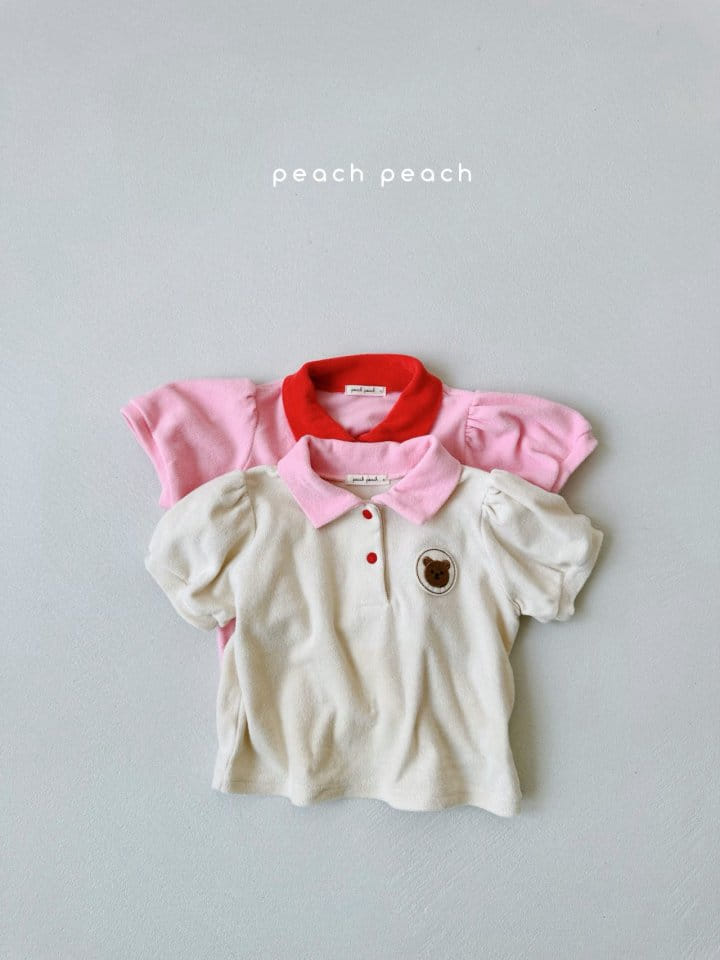 Peach peach - Korean Children Fashion - #fashionkids - Romi Collar Tee