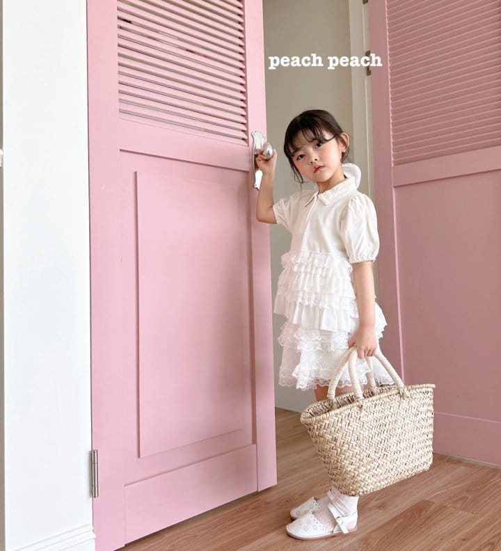 Peach peach - Korean Children Fashion - #fashionkids - Mimi Collar Tee - 2