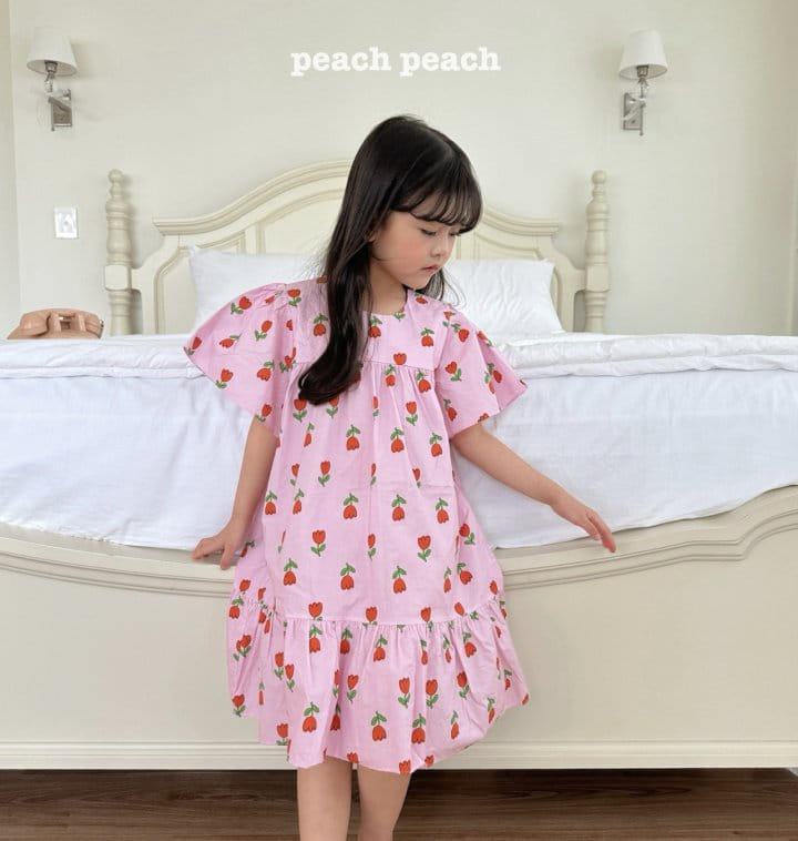 Peach peach - Korean Children Fashion - #fashionkids - Tulip One-Piece