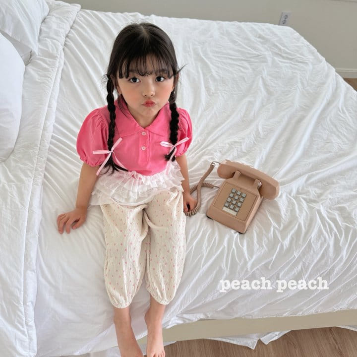 Peach peach - Korean Children Fashion - #fashionkids - Dot Pleats Gojaengi Pants - 2