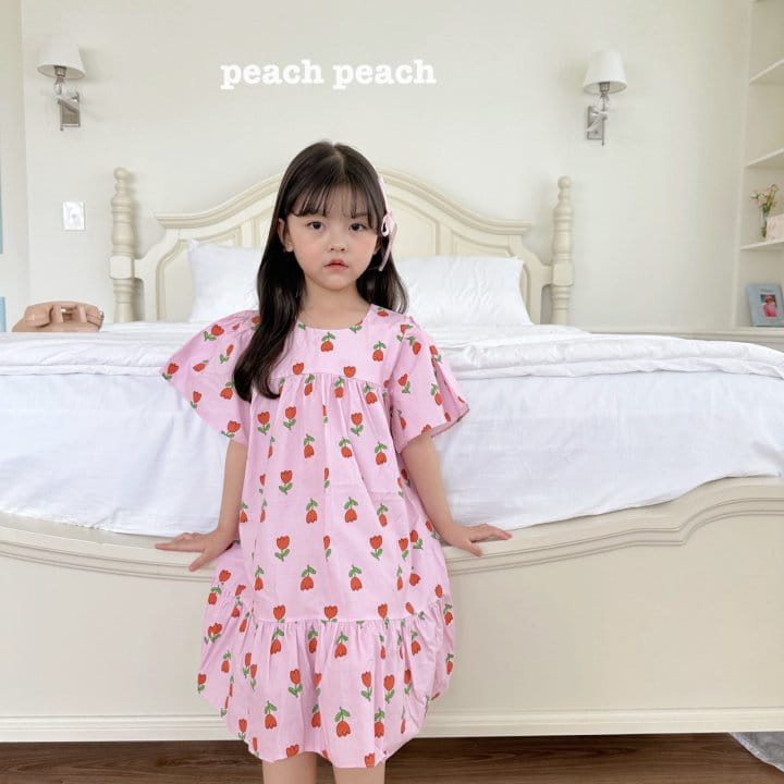 Peach peach - Korean Children Fashion - #kidsshorts - Tulip One-Piece - 2