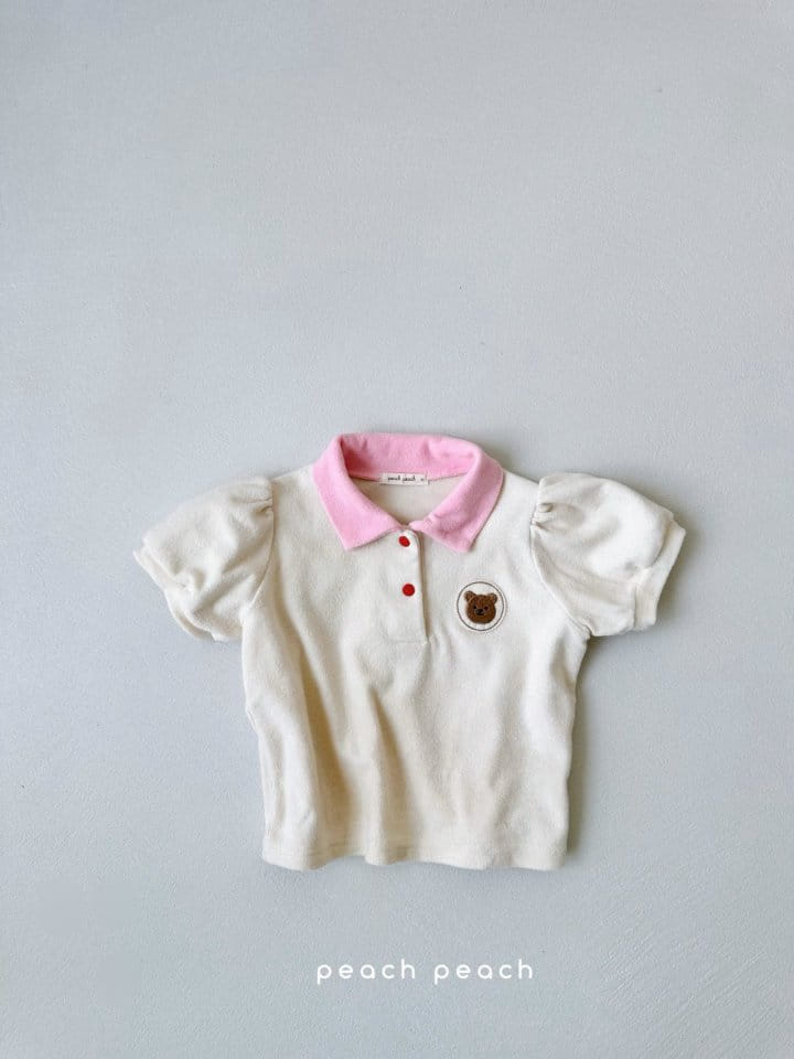 Peach peach - Korean Children Fashion - #kidsstore - Romi Collar Tee - 3