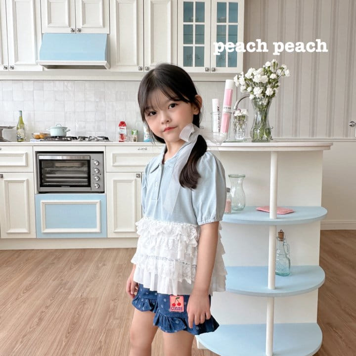 Peach peach - Korean Children Fashion - #kidsstore - Mozzi Denim Shorts