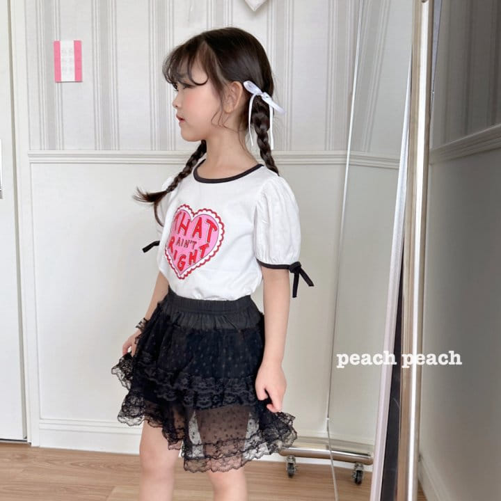 Peach peach - Korean Children Fashion - #kidzfashiontrend - Love Tee - 2