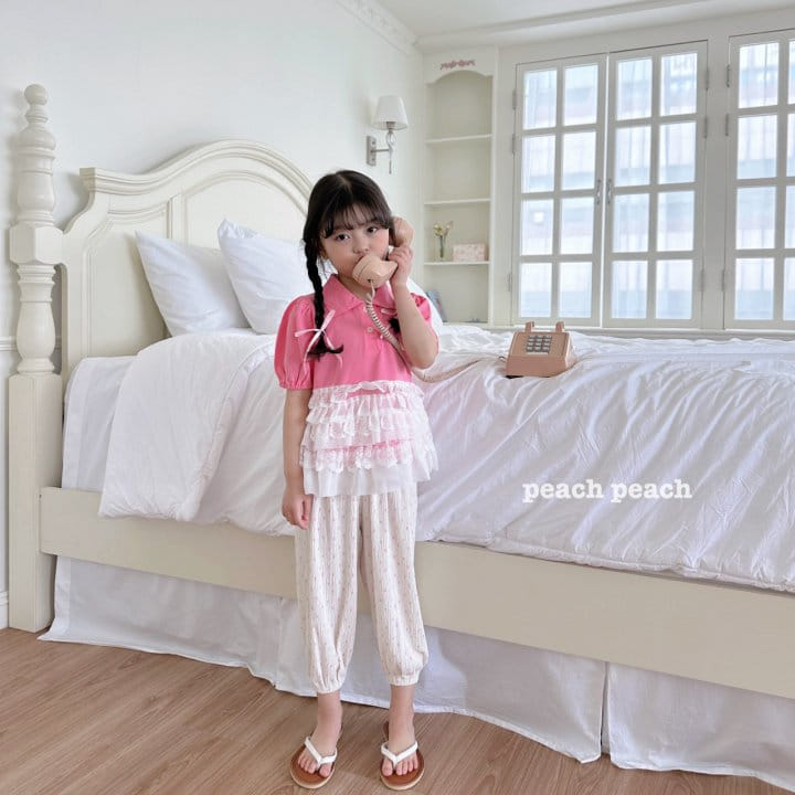 Peach peach - Korean Children Fashion - #kidzfashiontrend - Dot Pleats Gojaengi Pants - 5