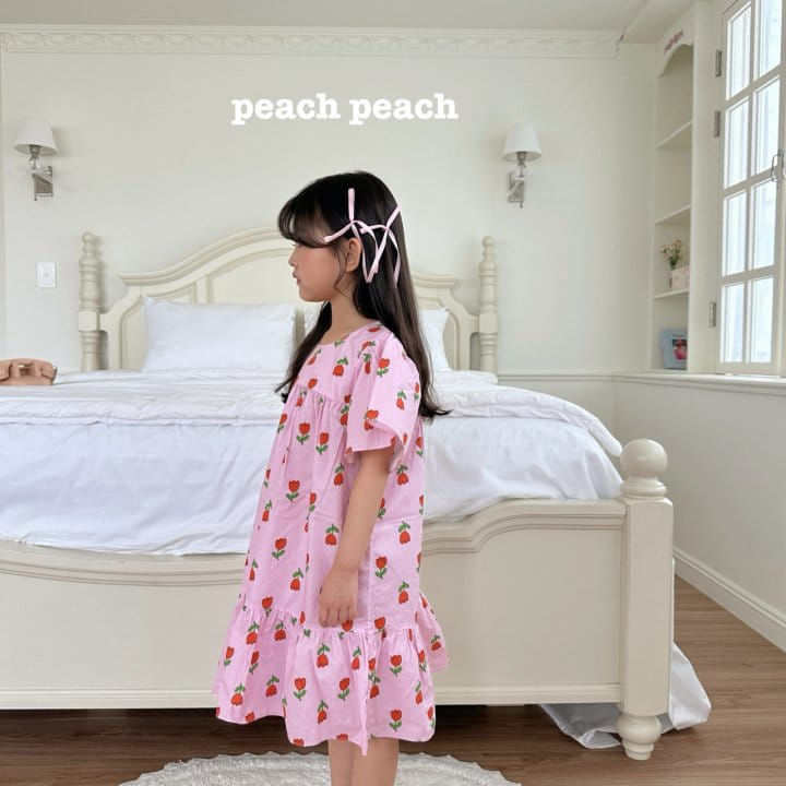 Peach peach - Korean Children Fashion - #littlefashionista - Tulip One-Piece - 6