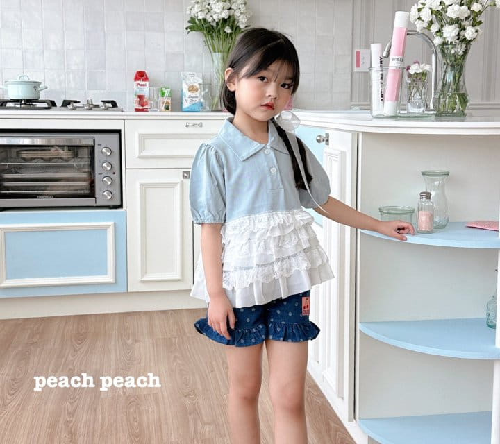 Peach peach - Korean Children Fashion - #Kfashion4kids - Mozzi Denim Shorts - 4