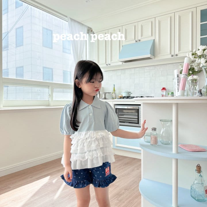 Peach peach - Korean Children Fashion - #magicofchildhood - Mimi Collar Tee - 8