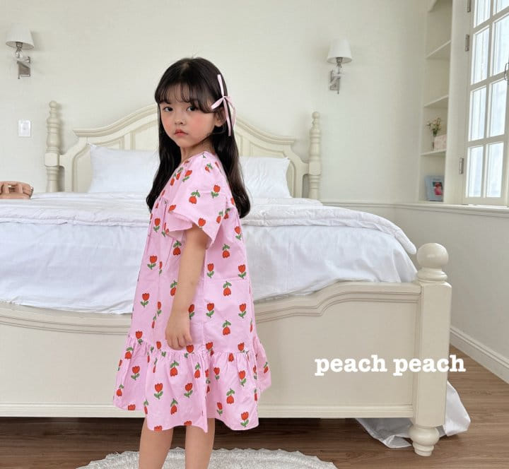 Peach peach - Korean Children Fashion - #magicofchildhood - Tulip One-Piece - 7