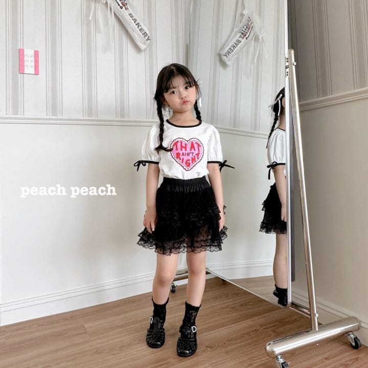 Peach peach - Korean Children Fashion - #magicofchildhood - Love Tee - 5